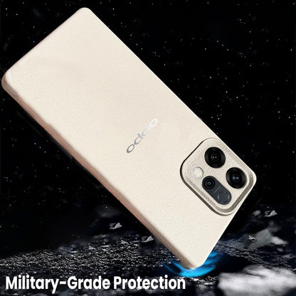 Oppo Reno 14 5G Solid Color Leather Texture Matte Phone Back Case