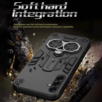 Samsung Galaxy A26 5G Armor knight Series Camera Protection 2 in 1 Shockproof Phone Cover with Kickstand