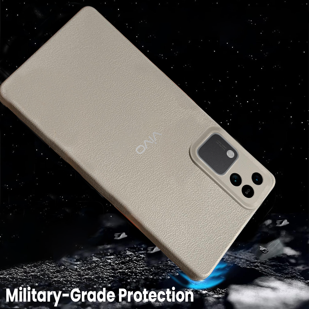 Vivo V30 5G Solid Color Leather Texture Matte Phone Back Case