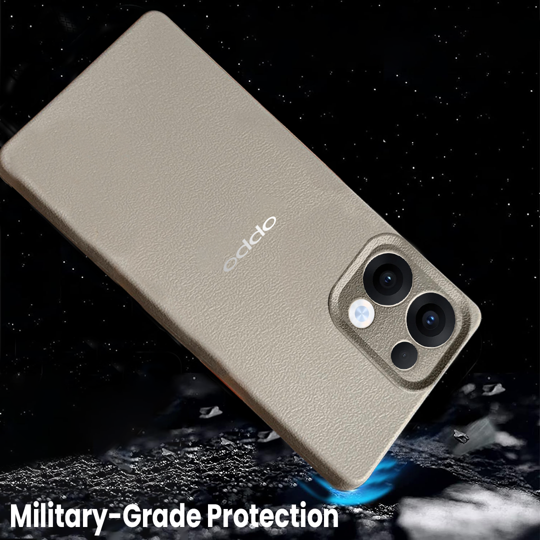 Oppo Reno 13 5G Solid Color Leather Texture Matte Phone Back Case