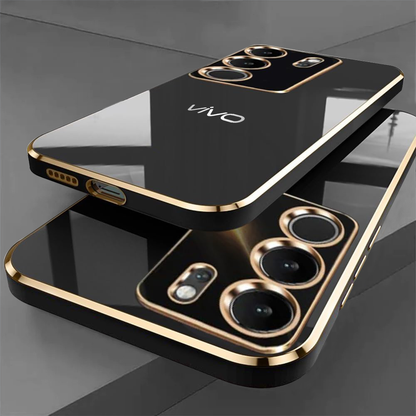 VIVO V29 PRO 5G ULTRA-SHINE GOLD ELECTROPLATED LUXURIOUS  BACK CASE WITH CAMERA PROTECTION