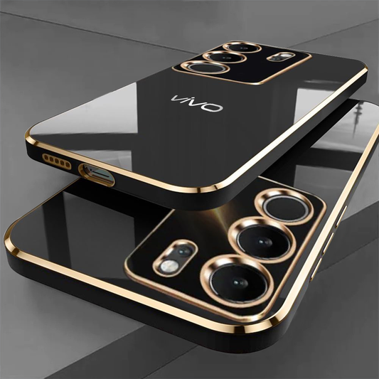 VIVO V29 PRO 5G ULTRA-SHINE GOLD ELECTROPLATED LUXURIOUS  BACK CASE WITH CAMERA PROTECTION
