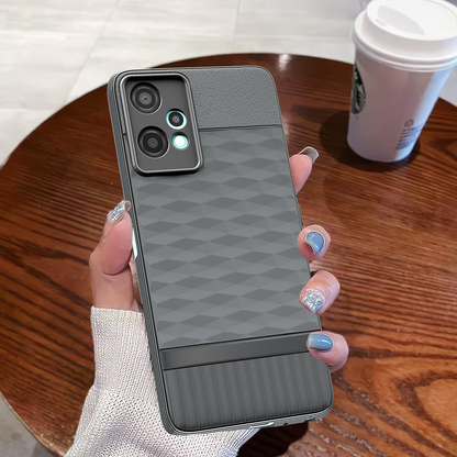 ONEPLUS NORD CE2 LITE 5G 3D Hexa Cube Design Drop Protection | Camera Protection TPU Back Case