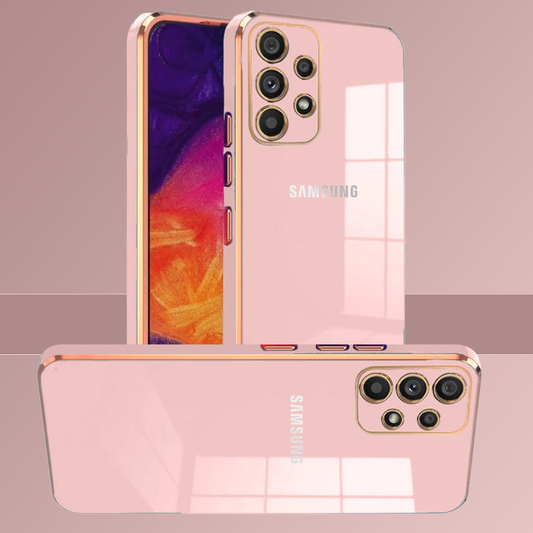 GALAXY A23 ULTRA-SHINE GOLD ELECTROPLATED LUXURIOUS  BACK CASE WITH CAMERA PROTECTION