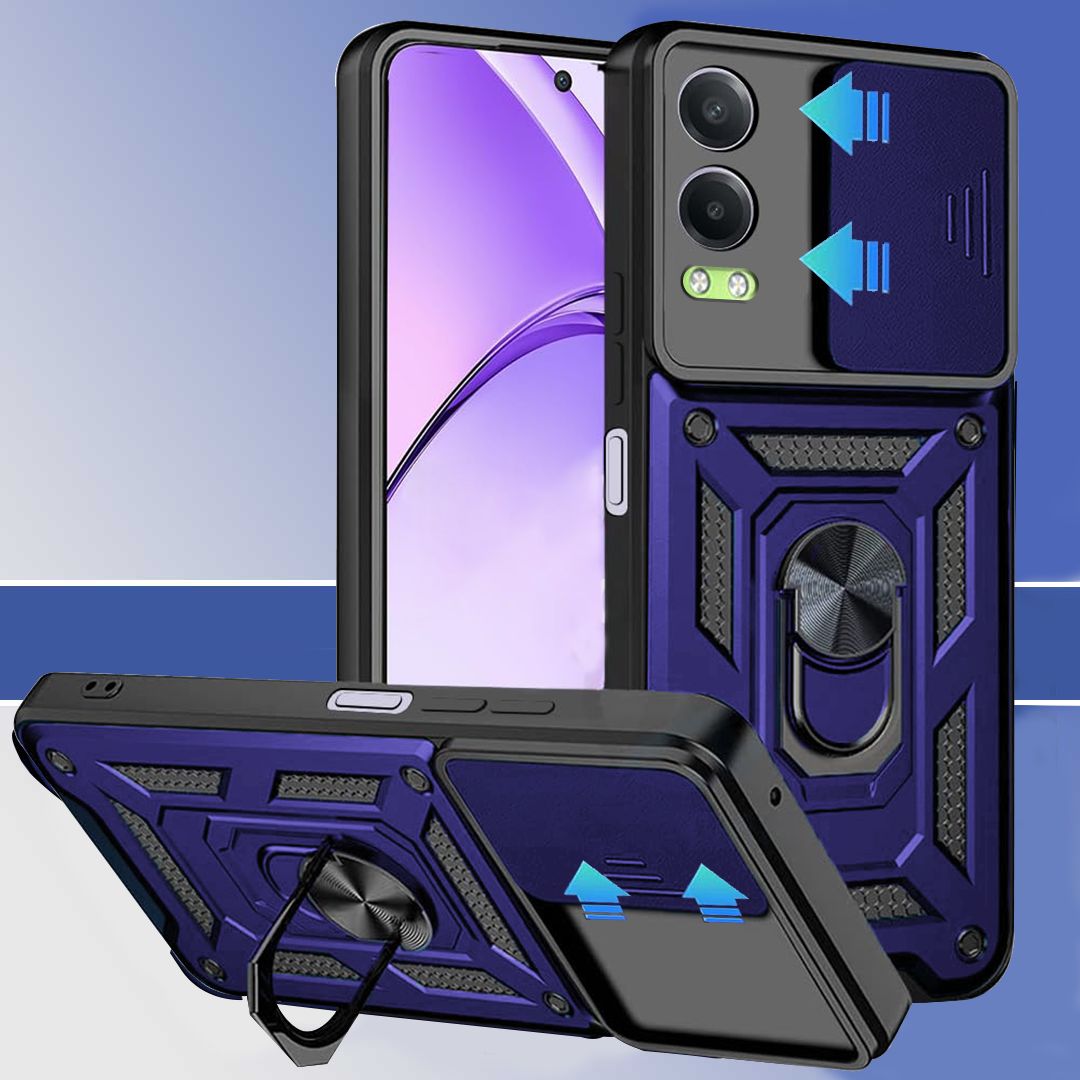 NORD 4/NORD CE4 LITE 5G Armor Military-grade Case With Sliding Camera Cover & 360 Kickstand
