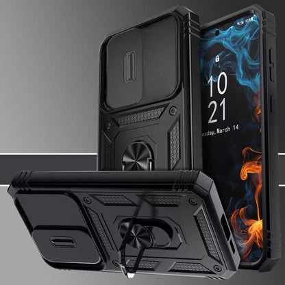 VIVO Y200E 5G Armor Military-grade Case With Sliding Camera Cover & 360 Kickstand