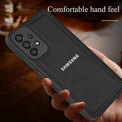 Samsung Galaxy A73 5G Vintage Leather Stitched Protective Back Case