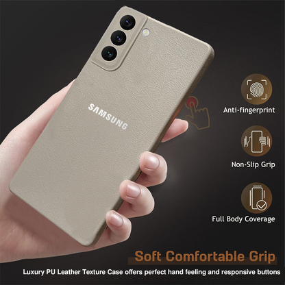 Samsung Galaxy S22 5G Solid Color Leather Texture Matte Phone Back Case