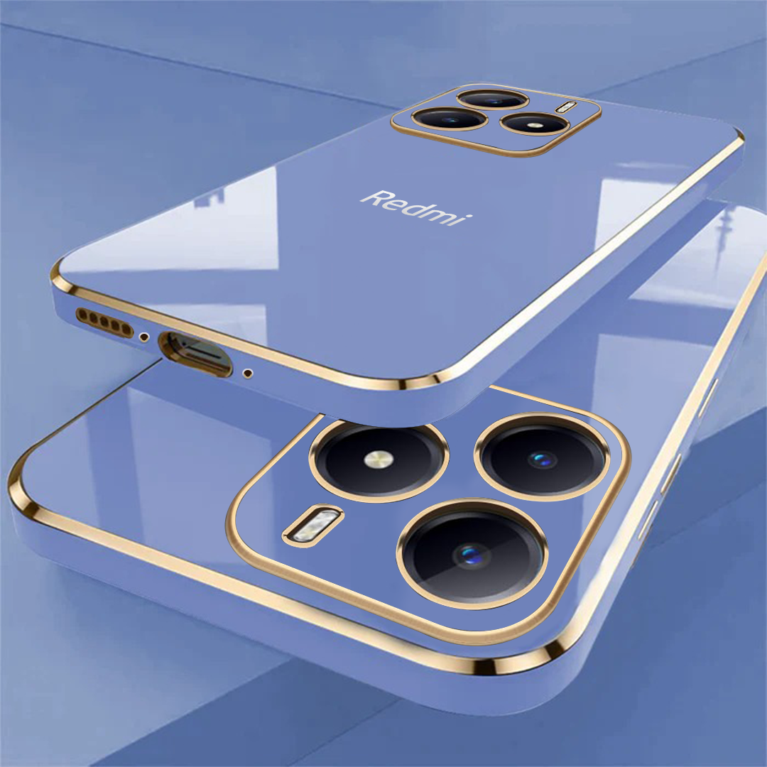 REDMI NOTE 14 5G ULTRA-SHINE GOLD ELECTROPLATED LUXURIOUS  BACK CASE WITH CAMERA PROTECTION