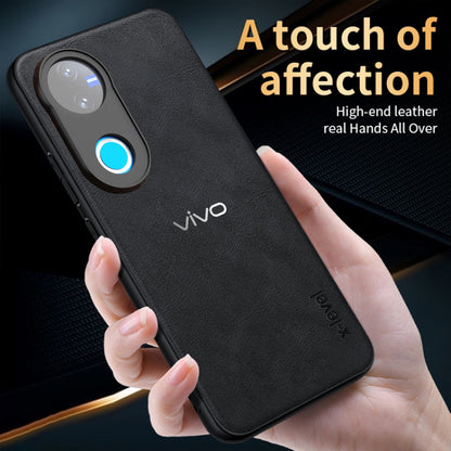 VIVO V50 5G  Business Style PU LEATHER PROTECTIVE BACK CASE WITH CAMERA PROTECTION