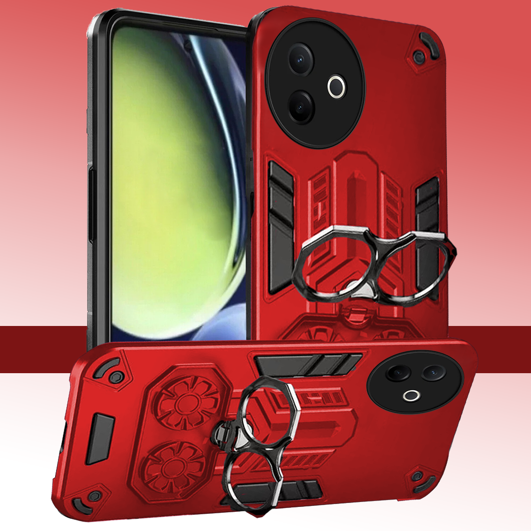 Vivo Y39 5G Armor knight Series Camera Protection 2 in 1 Shockproof Phone Cover with Kickstand