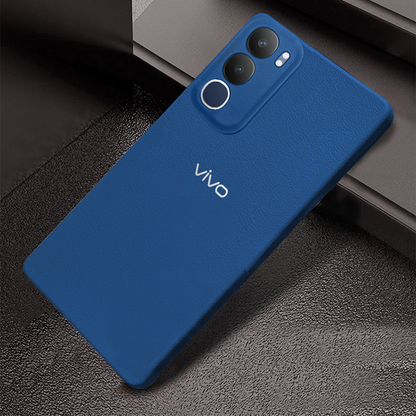 Vivo Y29 5G Solid Color Leather Texture Matte Phone Back Case