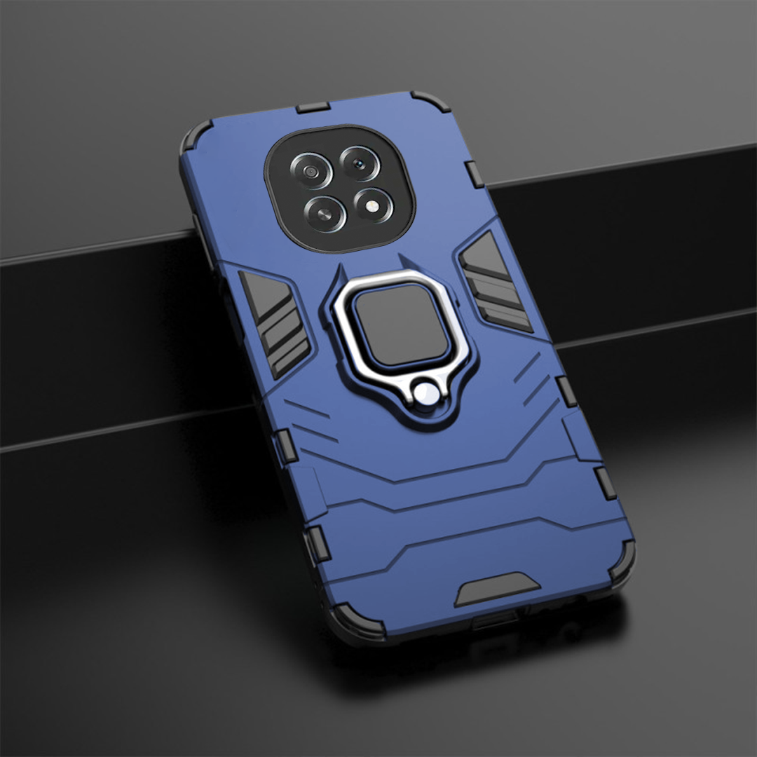 OPPO F29 5G Black Panther Metal Bracket Shockproof Protective Back Case