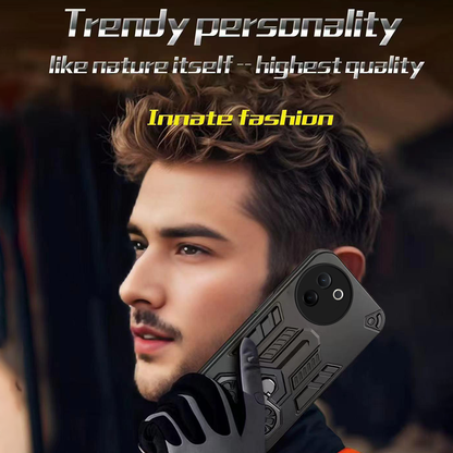 Vivo V30e 5G Armor knight Series Camera Protection 2 in 1 Shockproof Phone Cover with Kickstand