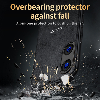 VIVO V29E 5G Business Style PU LEATHER PROTECTIVE BACK CASE WITH CAMERA PROTECTION
