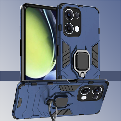 OPPO RENO 13 5G Black Panther Metal Bracket Shockproof Protective Back Case