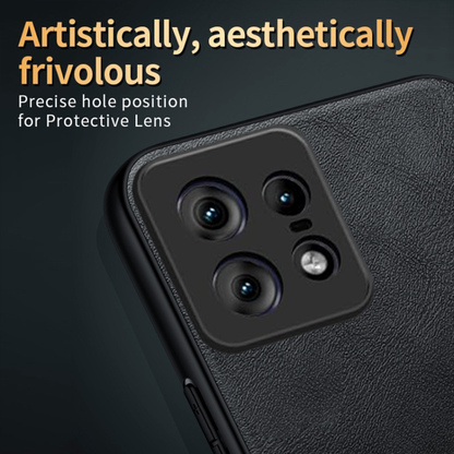 MOTO EDGE 50 PRO 5G  Business Style PU LEATHER PROTECTIVE BACK CASE WITH CAMERA PROTECTION