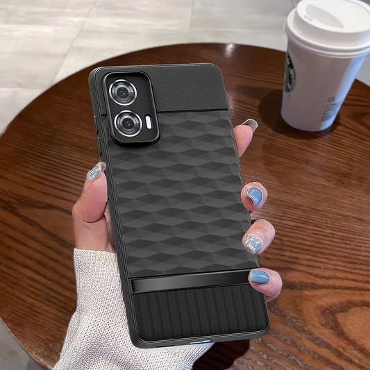 MOTOROLA G85 5G 3D Hexa Cube Design Drop Protection | Camera Protection TPU Back Case