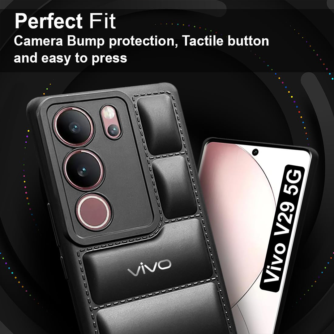 VIVO V29 5G The Puffer Edition Soft Material Down Jacket Phone Case