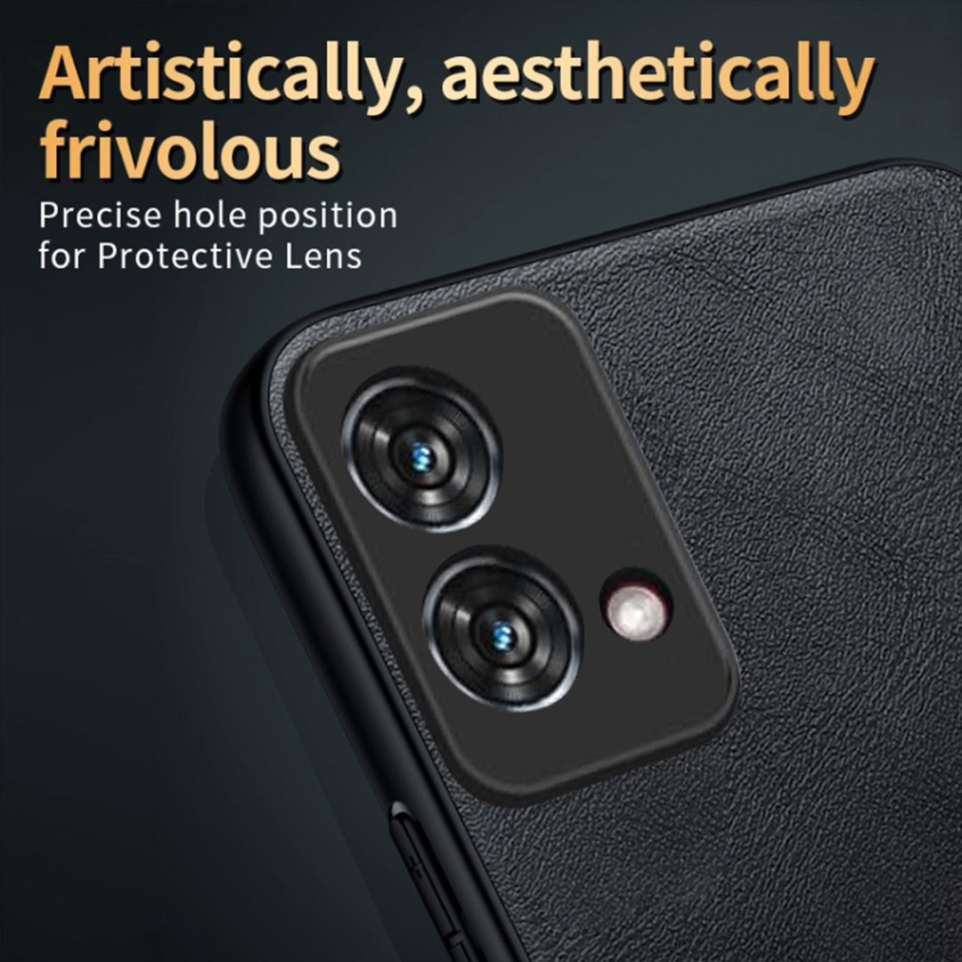MOTO G84 5G  Business Style PU LEATHER PROTECTIVE BACK CASE WITH CAMERA PROTECTION