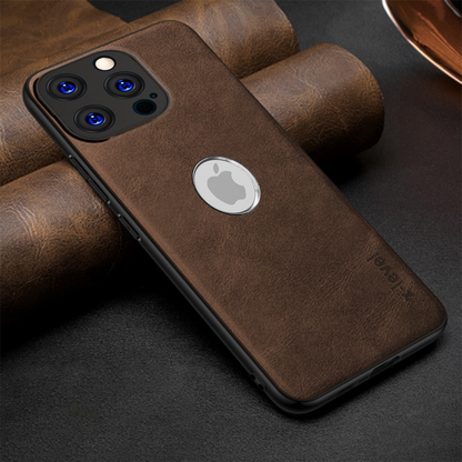 IPHONE 15 PRO MAX 5G Business Style PU LEATHER PROTECTIVE BACK CASE WITH CAMERA PROTECTION