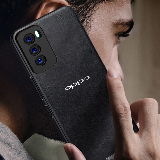 OPPO RENO 12 5G Business Style PU LEATHER PROTECTIVE BACK CASE WITH CAMERA PROTECTION