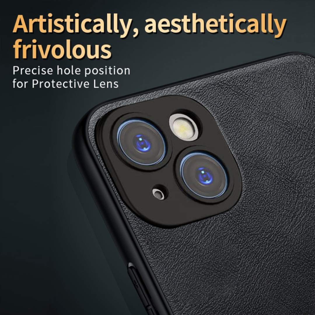 IPHONE 14 PLUS 5G Business Style PU LEATHER PROTECTIVE BACK CASE WITH CAMERA PROTECTION