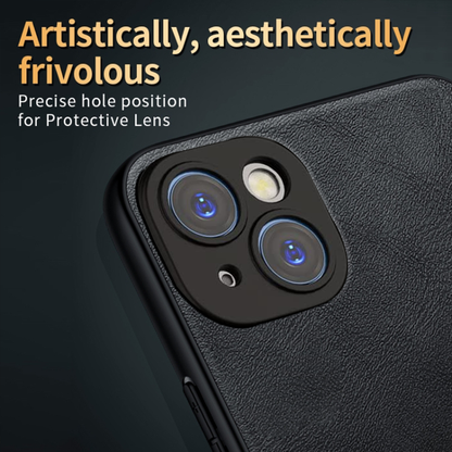 IPHONE 14 PLUS 5G Business Style PU LEATHER PROTECTIVE BACK CASE WITH CAMERA PROTECTION