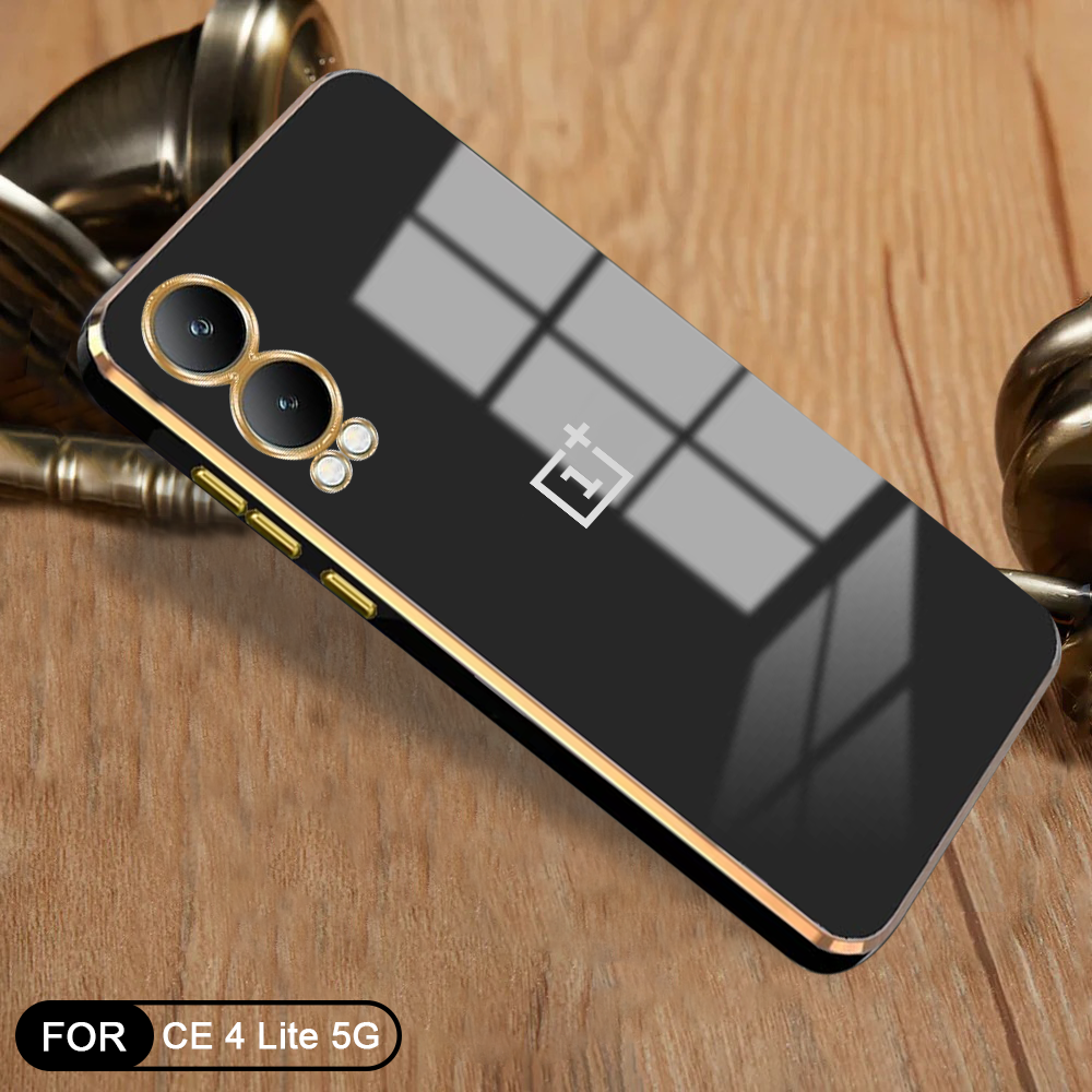 ONEPLUS NORD CE 4 LITE 5G ULTRA-SHINE GOLD ELECTROPLATED LUXURIOUS  BACK CASE WITH CAMERA PROTECTION