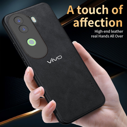 VIVO V40E 5G Business Style PU LEATHER PROTECTIVE BACK CASE WITH CAMERA PROTECTION