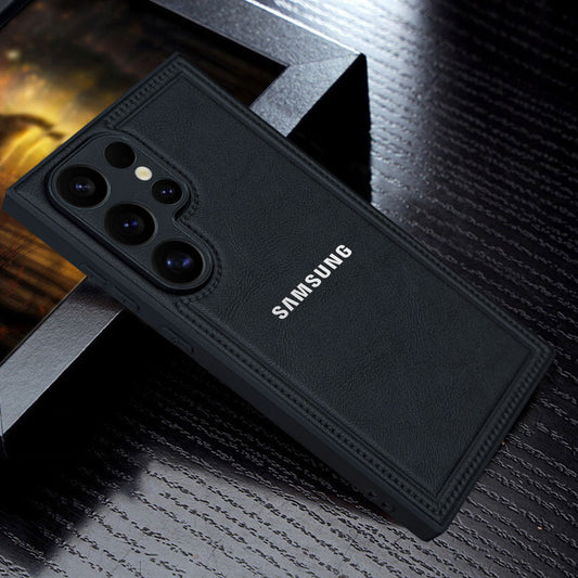 Samsung Galaxy S25 ULTRA 5G Vintage Leather Stitched Protective Back Case
