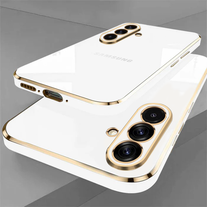 GALAXY A56 5G ULTRA-SHINE GOLD ELECTROPLATED LUXURIOUS  BACK CASE WITH CAMERA PROTECTION