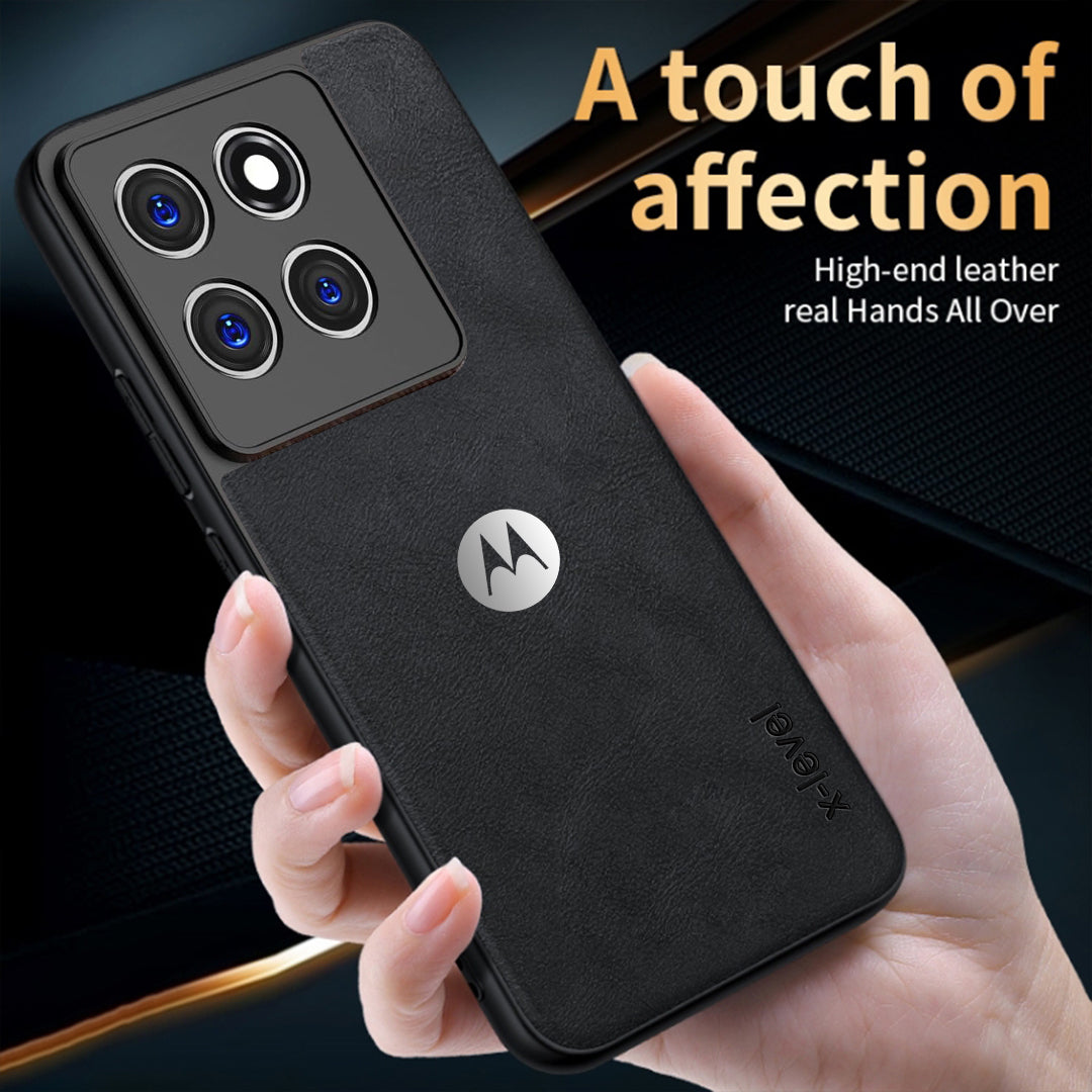 MOTOROLA EDGE 60 PRO 5G Business Style PU LEATHER PROTECTIVE BACK CASE WITH CAMERA PROTECTION