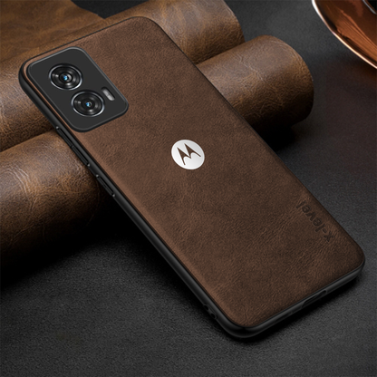 MOTO EDGE 50 FUSION 5G  Business Style PU LEATHER PROTECTIVE BACK CASE WITH CAMERA PROTECTION