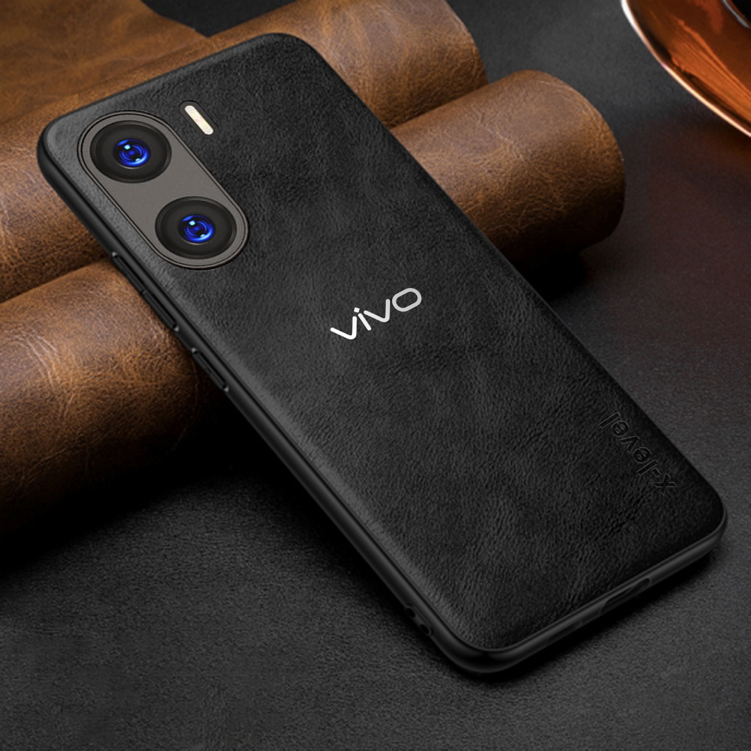 VIVO V29E 5G Business Style PU LEATHER PROTECTIVE BACK CASE WITH CAMERA PROTECTION