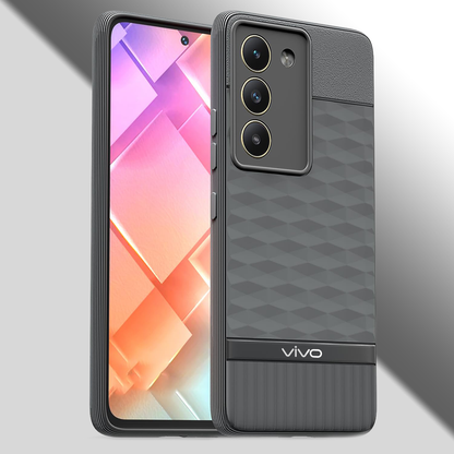 VIVO Y200E 5G 3D Hexa Cube Design Drop Protection | Camera Protection TPU Back Case