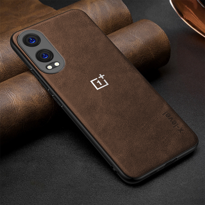 ONEPLUS CE4 LITE 5G Business Style PU LEATHER PROTECTIVE BACK CASE WITH CAMERA PROTECTION