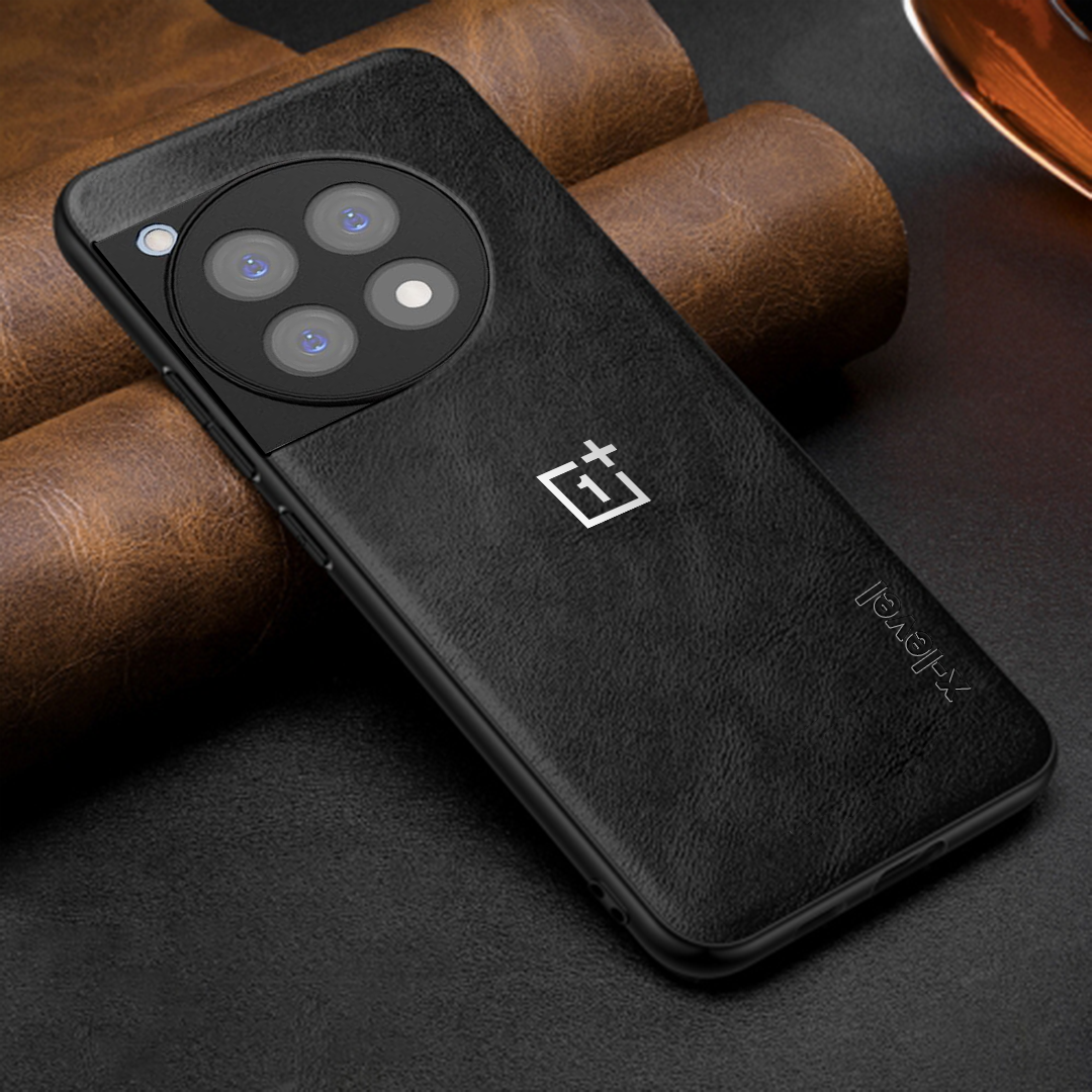 ONEPLUS 12R 5G Business Style PU LEATHER PROTECTIVE BACK CASE WITH CAMERA PROTECTION