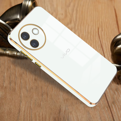 VIVO Y39 5G ULTRA-SHINE GOLD ELECTROPLATED LUXURIOUS  BACK CASE WITH CAMERA PROTECTION