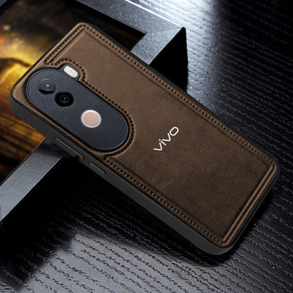 VIVO V40E 5G Vintage Leather Stitched Protective Back Case