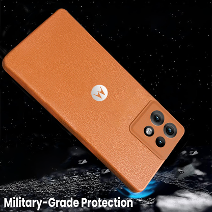 MOTO EDGE 50 NEO 5G Solid Color Leather Texture Matte Phone Back Case