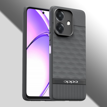 OPPO A3X 5G 3D Hexa Cube Design Drop Protection | Camera Protection TPU Back Case