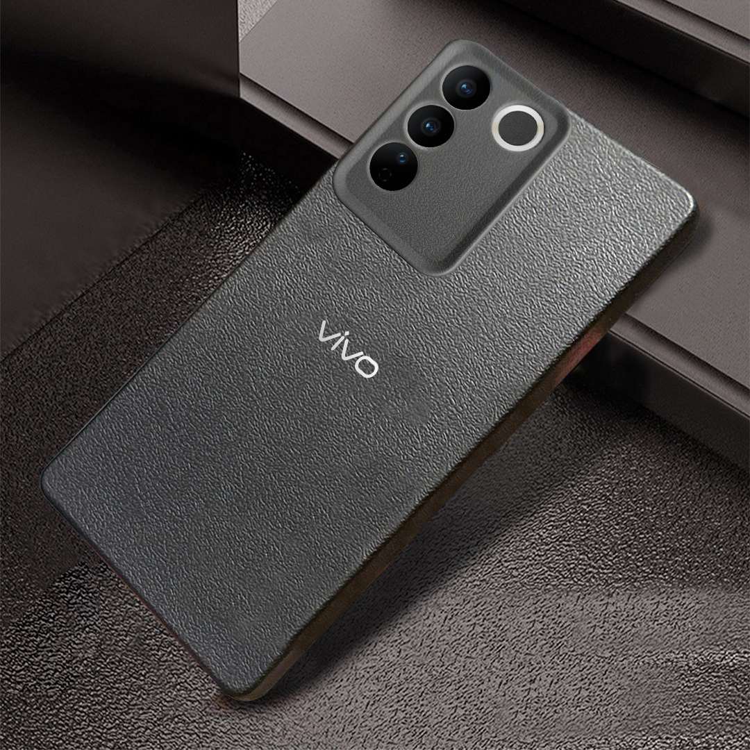 VIVO Y200e 5G Solid Color Leather Texture Matte Phone Back Case
