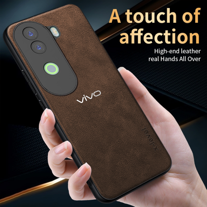 VIVO V40E 5G Business Style PU LEATHER PROTECTIVE BACK CASE WITH CAMERA PROTECTION