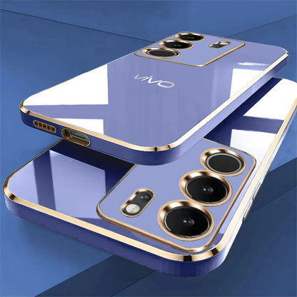 VIVO V29 5G ULTRA-SHINE GOLD ELECTROPLATED LUXURIOUS  BACK CASE WITH CAMERA PROTECTION