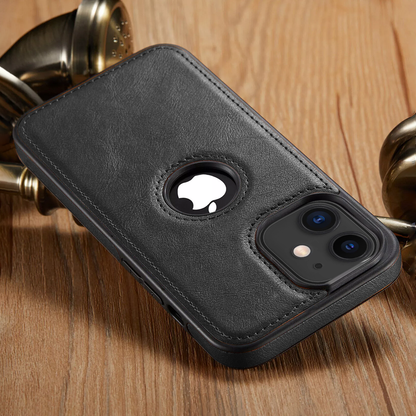 IPHONE 15/PLUS/PRO/MAX 5G Drop Protection | Raised Camera Edges Protective Back Leather Case