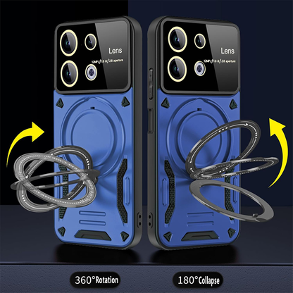 Oppo Reno 13 5G Heavy Duty Rugged Shockproof Camera Lens Protector Phone Cover with Kickstand