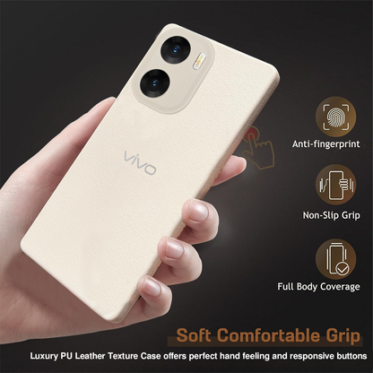 Vivo V29e 5G Solid Color Leather Texture Matte Phone Back Case