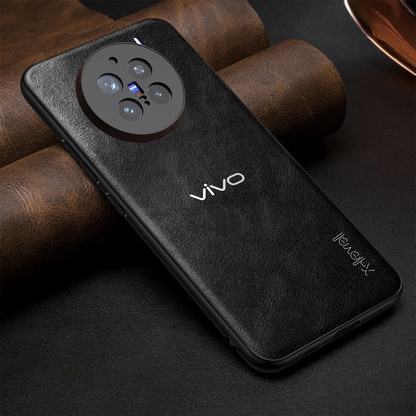 VIVO X200 PRO 5G  Business Style  PU LEATHER PROTECTIVE BACK CASE WITH CAMERA PROTECTION