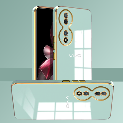VIVO Y100A 5G ULTRA-SHINE GOLD ELECTROPLATED LUXURIOUS  BACK CASE WITH CAMERA PROTECTION